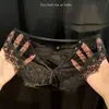 Diosa del Amor en Entrenamiento~Estilo Francés Lujo Ligero Ropa Interior Sexy de Satén con Encaje y Malla Calada con Lazo para Mujer