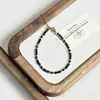 Pulsera Apilada de Arena Dorada Facetada Brillante de 3 mm, Arena Azul y Perlas Francesas con Joyería de Mano de Lujo Accesible y de Gama Alta para Mujer