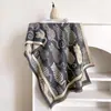 2025 Cruzamento de Fronteiras Novo Esboço Abstrato Gatinho Jacquard Xale Outono e Inverno Tendência de Moda Lenço Europeu e Americano Quente e Versátil