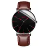 Reloj de cuarzo para hombre, de negocios, ultradelgado, minimalista y moderno