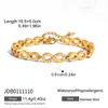 Pulsera Jieding de Acero Inoxidable con Circonita Brillante para Mujer, Pulsera Antidescolorante de Acero de Titanio, Joyería Transfronteriza con Circonita Brillante