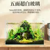 Acuario de Cristal Rectangular Pequeño y Mediano para Sala de Estar Uso Doméstico Tanque Vacío Acuario de Escritorio