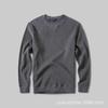 Sudadera de Color Sólido Nueva de Comercio Exterior Otoño e Invierno 2025 para Hombre Algodón de Peso Pesado Waffle Cuello Redondo Mangas Largas para Hombre y Mujer