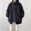 Primavera e outono fino japonês retro sólido cor stand collar workwear jaqueta casal esportes casual marca de moda solta all-matching jacket