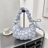 Bolso Cruzado de Nicho Versátil tipo Nube para Mujer, Nuevo Bolso Plegado tipo Empanada, Bolso Cruzado Personalizado de Hombro con Cordón tipo Burbuja