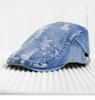 Estilo coreano dos homens ins Distressed Hole Cap Cowboy Chapéu Feminino Primavera e Verão Lazer Ao Ar Livre All-match Moda Frente Chapéu