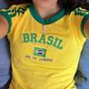 Transfronteiriço Curto Slim-fit Carta Europeia e Americana Top Y2K Verão Feminino T-shirt Umbigo Sexy Roupas Rua