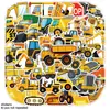 50 Pegatinas Educativas Infantiles con Dibujos de Vehículos de Construcción, Maceta, Taza de Agua, Cuaderno, Mochila, Pegatinas Decorativas
