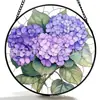 Adornos de vidrio de hortensia morada transfronterizos, decoraciones colgantes coloridas para el hogar, decoraciones de ventana y atrapasoles para jardín