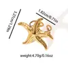 Anillo de Acero Inoxidable con Forma de Estrella de Mar y Concha, Estilo Transfronterizo Europeo y Americano, para Hombres y Mujeres, Moderno Anillo de Verano Estilo Vacaciones en el Océano, Color Retro que Conserva el Color