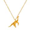 Collar con colgante de dinosaurio de aleación vintage estilo Ins, de venta caliente transfronterizo, lindo, cadena larga de lana, Corea del Sur Dongdaemun, moderno