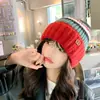 Nuevo Gorro de Punto Rayado de Invierno Estilo Coreano Moda Cálido Protector de Orejas Versátil para Otoño e Invierno