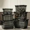 Caja de Almacenamiento Transparente para Ropa del Hogar Debajo de la Cama, Caja de Almacenamiento para Juguetes, Caja de Almacenamiento para Mudanzas con Tapa, Caja de Almacenamiento de Plástico, Caja de Almacenamiento al por Mayor