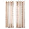Cortinas de Lino Americano Transfronterizas Patrón Geométrico Bohemio Color Sólido Semitransparentes Cortinas de Piso a Techo para Dormitorio Sala de Estar