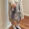 Elegante Bolso de Felpa con Manchas para Mujer, Nuevo Bolso Cruzado de Felpa Lindo y de Moda Otoño/Invierno 2026, Bolso Versátil