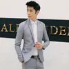 Moda Casual de Otoño para Hombre Traje de Color Sólido Traje para Adolescente Chaqueta Ajustada para Hombre Venta al por Mayor en AliExpress