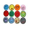 Adesivos bordados de tecido com emblema de rosto sorridente bordados Zhang Zi desenho animado adesivos de passar roupa adesivos de combinação de expressão facial fabricante de adesivos de remendo