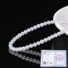 Atacado do Fabricante Ágata Branca Natural Grau 7A Contas Soltas DIY Contas Redondas Acessórios para Joias Acessórios para Pulseiras de Contas
