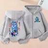 Nueva Sudadera con Cremallera y Estampado de Dibujos Animados Anime Estilo Kpop de Amazon para Niños, Suelta y Casual