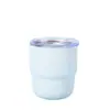 Taza de Acero Inoxidable 304 de Alto Aspecto, Doble Pared, Paso Mini con Tapa, Termo Aislante para Viaje, Taza de Café para Exteriores, para Llevar