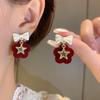 Pendientes Festivos Rojos de Año Nuevo para Mujer Pendientes de Temperamento de Alta Gama Nuevos Pendientes Calientes de Otoño e Invierno Pendientes de Boda de Año Nuevo