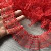 Accesorios de Encaje de 3.5cm Plisado Concubina DIY Hechos a Mano Materiales Decorativos para Empaquetado Pequeña Fragancia Accesorios para Ropa