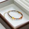 Pulsera de Acero de Titanio con Piedra Natural Pulsera de Cuentas de Cristal Ins Pulsera de Ágata con Perla Natural de Agua Dulce Maillard