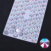 Taladro de vidrio Wei Chen cosido a mano con fondo plano, hebilla plana octogonal de doble agujero, diamante de color de forma especial AB, taladro de gema de doble agujero/bricolaje
