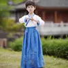 Hanfu Infantil Saia Mamian para Meninos 2025 Novo Traje Estilo Chinês Primavera Traje Antigo Estiloso Fantasia de Performance Tradicional Roupa Tang