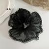 Oversized malha anel de cabelo grande intestino anel feminino 2023 novo estilo elegante pérola manchete alta rabo de cavalo bola cabeça de borracha faixa de cabelo acessórios de cabelo