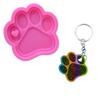Urso de amor tamanho da palma do osso redondo borboleta chaveiro molde de silicone gota de borracha carro pingente de aromaterapia molde pingente