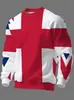 Sudadera Redonda de Gran Venta Transfronteriza para Hombre, Top Rayado Estampado 3D, Corte Holgado, Hombro Caído, Suéter Casual Deportivo