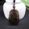 Llavero antipérdida de obsidiana de hielo natural al por mayor, colgante de llave de coche del zodiaco para hombres y mujeres, regalo de joyería