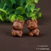 Madeira de Pessegueiro Coruja Fofa Curativa Acessórios para Escultura em Madeira DIY Bolsa da Sorte Bolsa de Tecelagem Pingente de Chaveiro Fio com Contas Acessórios de Brincadeiras Culturais