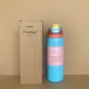 Nova Garrafa de Água Esportiva Owala a Vácuo 32oz Aço Inoxidável 304 Copo Térmico Outdoor Portátil Alça Copo com Canudo