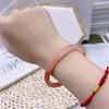 Imitação de vidro Jade Jingle Pulseira áspera redonda Pulseira passo a passo Pulseira Namorada Pequeno Livro Vermelho Pulseira Jingle Antigo Mesmo Estilo