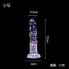 Textura de vena de sirena gelatina silicona suave pene artificial con ventosa, dispositivo de masturbación de expansión anal, productos para adultos