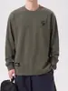 2026 Nuevo Otoño/Invierno Capa Interior Capa Base Superior para Hombre Casual Americano Holgado Cuello Redondo Versátil Sudadera Moda para Hombre
