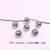 Xizang Prata Vintage Redondo Espaçador Contas Soltas Pulseira Colar Fio Contas DIY Joias Acessórios Atacado