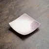 Porta-copos Quadrado Rosa Pintado à Mão em Gradiente Roxo com Esmalte Mineral Bandeja de Chá Cerâmica, Resistente ao Calor, Acessório para Cerimônia do Chá Chinesa