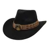 Aliexpress Nuevo Sombrero de Viaje Estilo Étnico para Hombres y Mujeres Sombrero de Ala Ancha Sombrero de Vaquero Suave de Gamuza Cabeza de Vaca