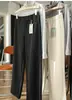 Pantalones Rectos Ajustados ~ Otoño e Invierno 720g Engrosados Cálidos de Lana de Acetato de Cintura Alta para Mujer de Oficina G120908
