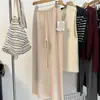 Pantalones de Punto Anchos de Imitación Lana Perezosa para Otoño e Invierno 2025, Pantalones Rectos Relajados, Pantalones de Pierna Ancha con Dobladillo Rizado que Adelgazan