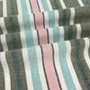 Lino Algodón Espiguilla Rayas Tricolor Estilo Británico Algodón y Lino Teñido en Hilo Jacquard Rayas Ropa Exterior Lino Equipaje Material para Zapatos