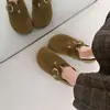 Sapatos Birkenstock femininos de sola grossa para aumentar a altura, estilo Yang Mi, cobertura total, novos mocassins Birkenstock slip-on de outono