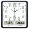 Reloj de Pared Cuadrado para Sala de Estar Silencioso Reloj Electrónico Moderno Casual de Moda Calendario Doméstico Creativo Reloj de Cuarzo