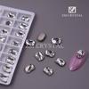 K9 Novo High-End 5.5*8mm Retangular Octogonal Fundo Plano Colorido Pedras de Strass para Nail Art com Base Dourada Adesivos de Unha