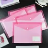 Bolsa de Botón A4 Hongxing Bolsa para Exámenes Estudiantil Almacenamiento con Broche Organizador de Documentos Bolsa de Archivo Transparente de Plástico Venta al por Mayor