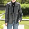 Ropa de Abrigo de Lana Doble Cara para Mujeres de Mediana Edad y Mayores Nueva Corta Pequeña Holgada de Lana