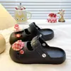 Zuecos Mary Jane de EVA con lindo sombrero de conejito, adecuados para usar al aire libre en verano, pantuflas casuales, ligeras, de suela gruesa, de punta cerrada para niñas